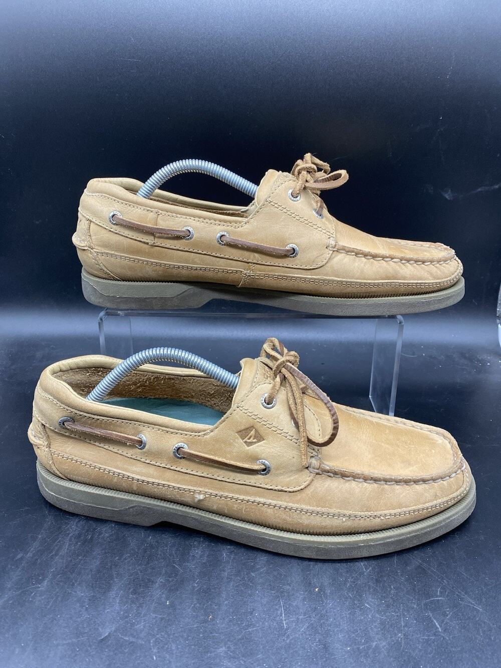 Sperry Top-Sider Men’s 11M Tan Leather Authentic Original Boat Shoes Preppy